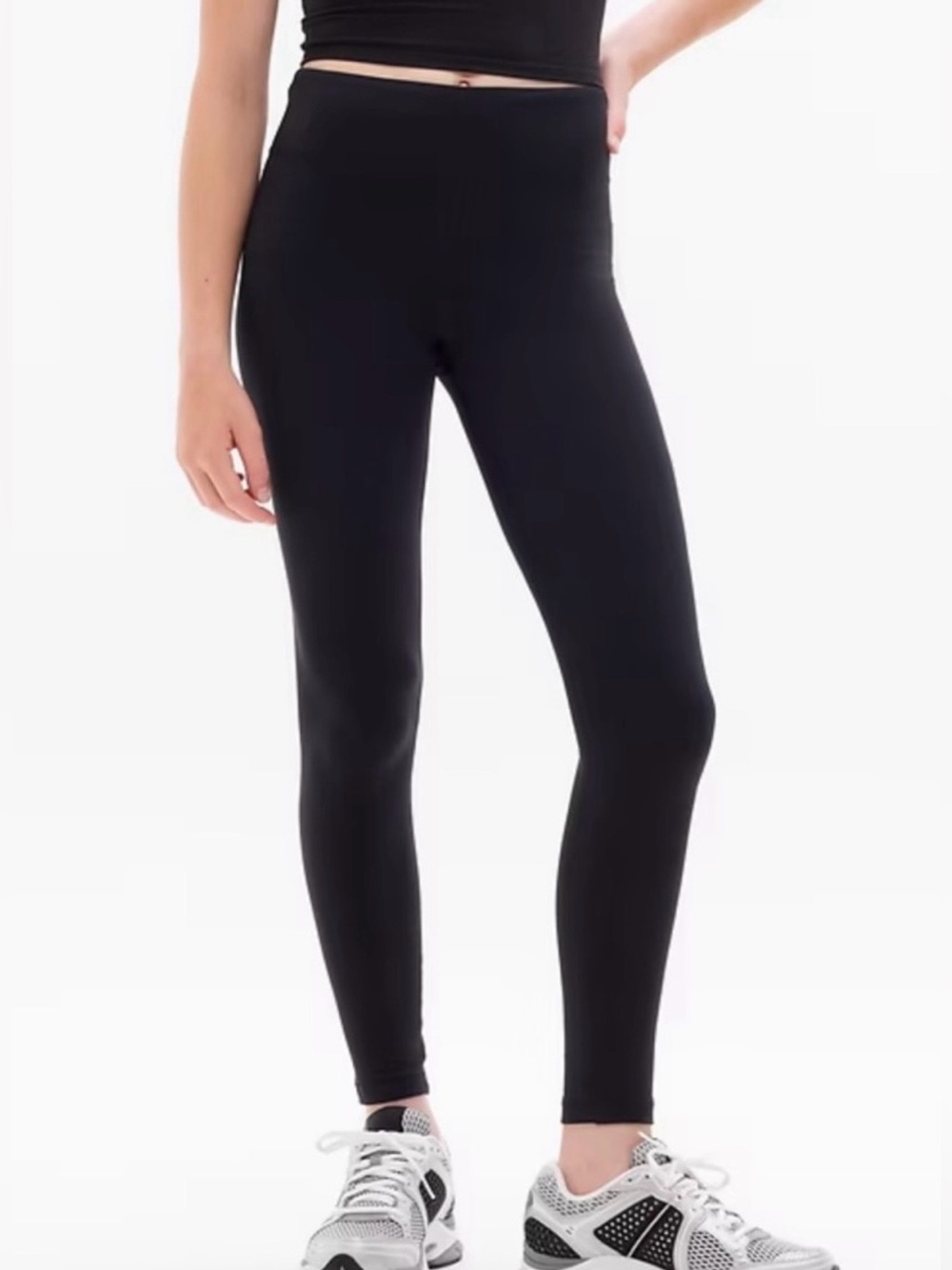 Athleta Girl High-Rise Chit Chat Leggings Black, size L (12), EUC!